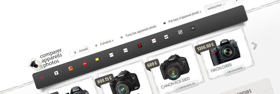 Comparer Appareils Photo : Comparateur des appareils photos numériques de type Réflex / Bridge / Compact.