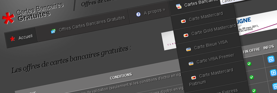 Cartes Bancaire Gratuites : Comparateur des offres de compte courant des banques en ligne.