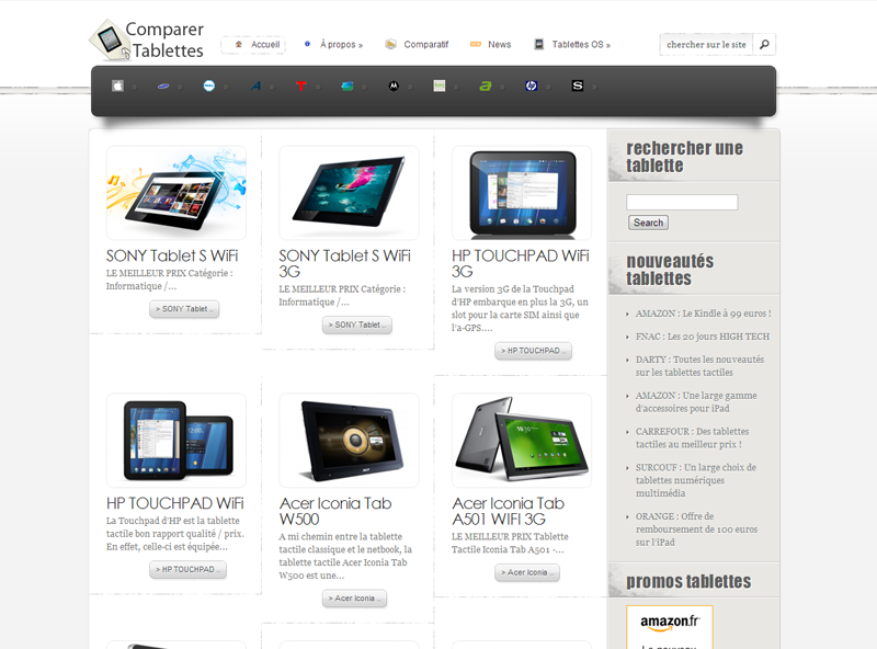 Comparer Tablettes .fr